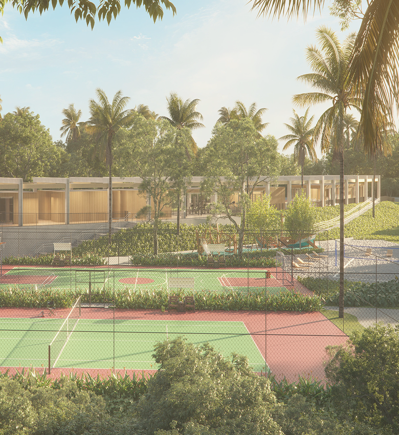 3D Perspective Tennis Court