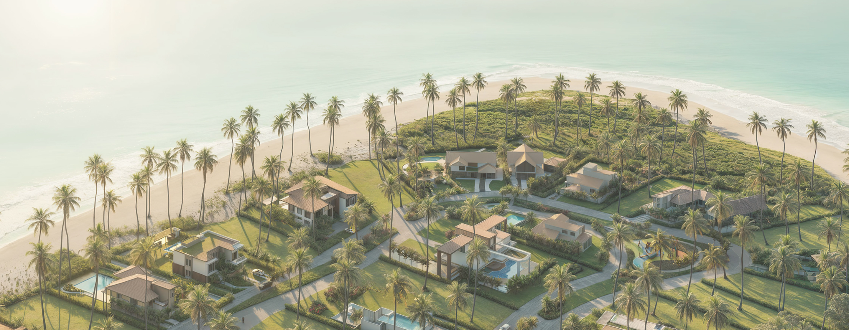3D Perspective Aerial view of houses