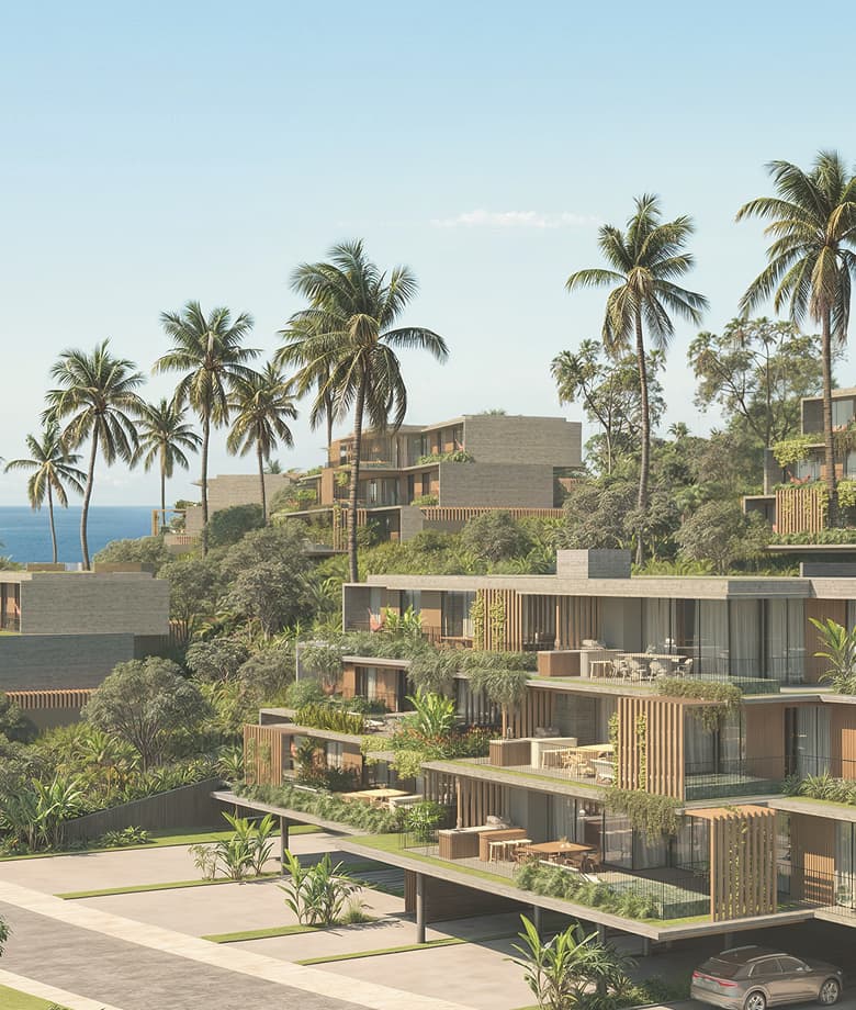 3D Perspective View Houses Altas
