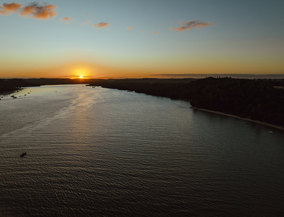 Sunset on the river