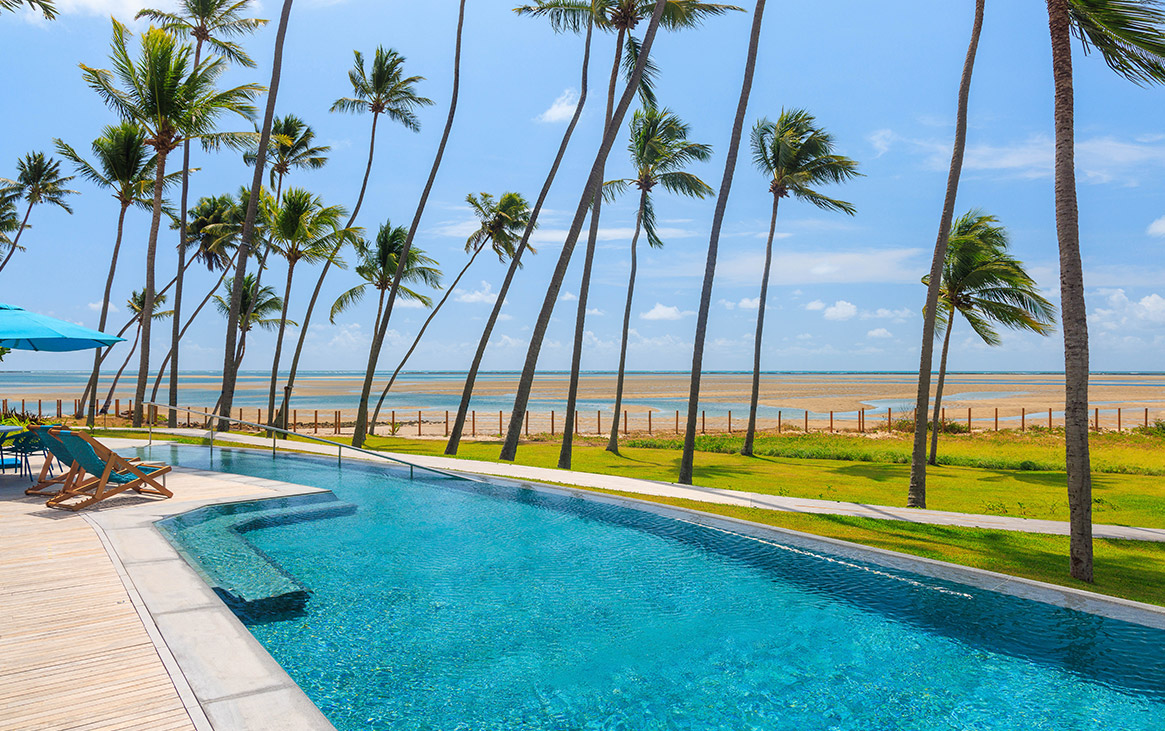 Vista de Praia desde las piscinas de las casas