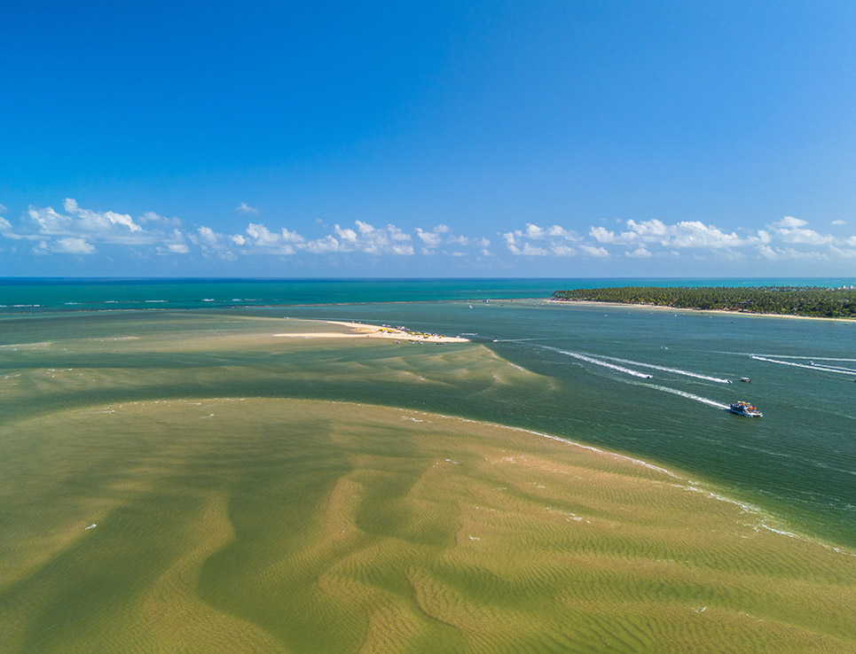 Vista aérea da praia